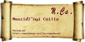 Meszlényi Csilla névjegykártya